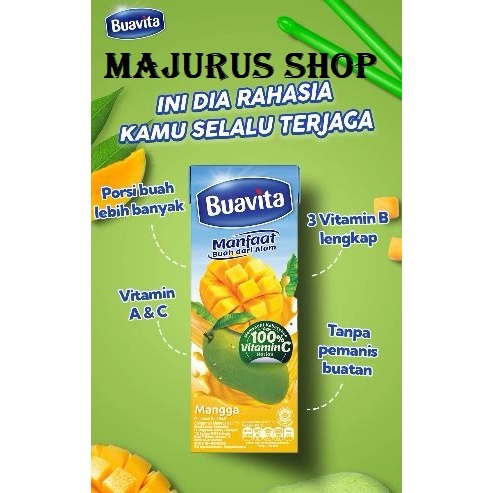 

[BEST SELLER] Buavita Juice 245ml– 1 Dus Isi 24pcs | Rasa Apel, Jambu, Jeruk, Mangga, Lychee