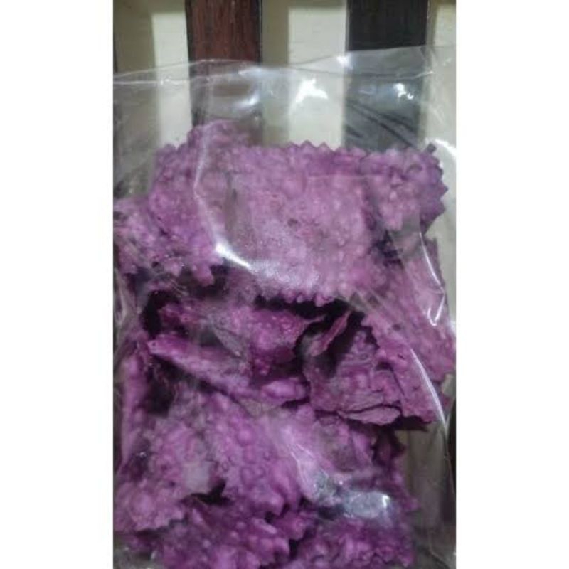 

keripik ubi ungu, pangsit ubi ungu oleh-oleh khas minang
