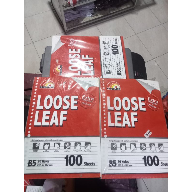 

Kertas Binder Loose Leaf B5 Isi 100 Lembar Merk Paperline