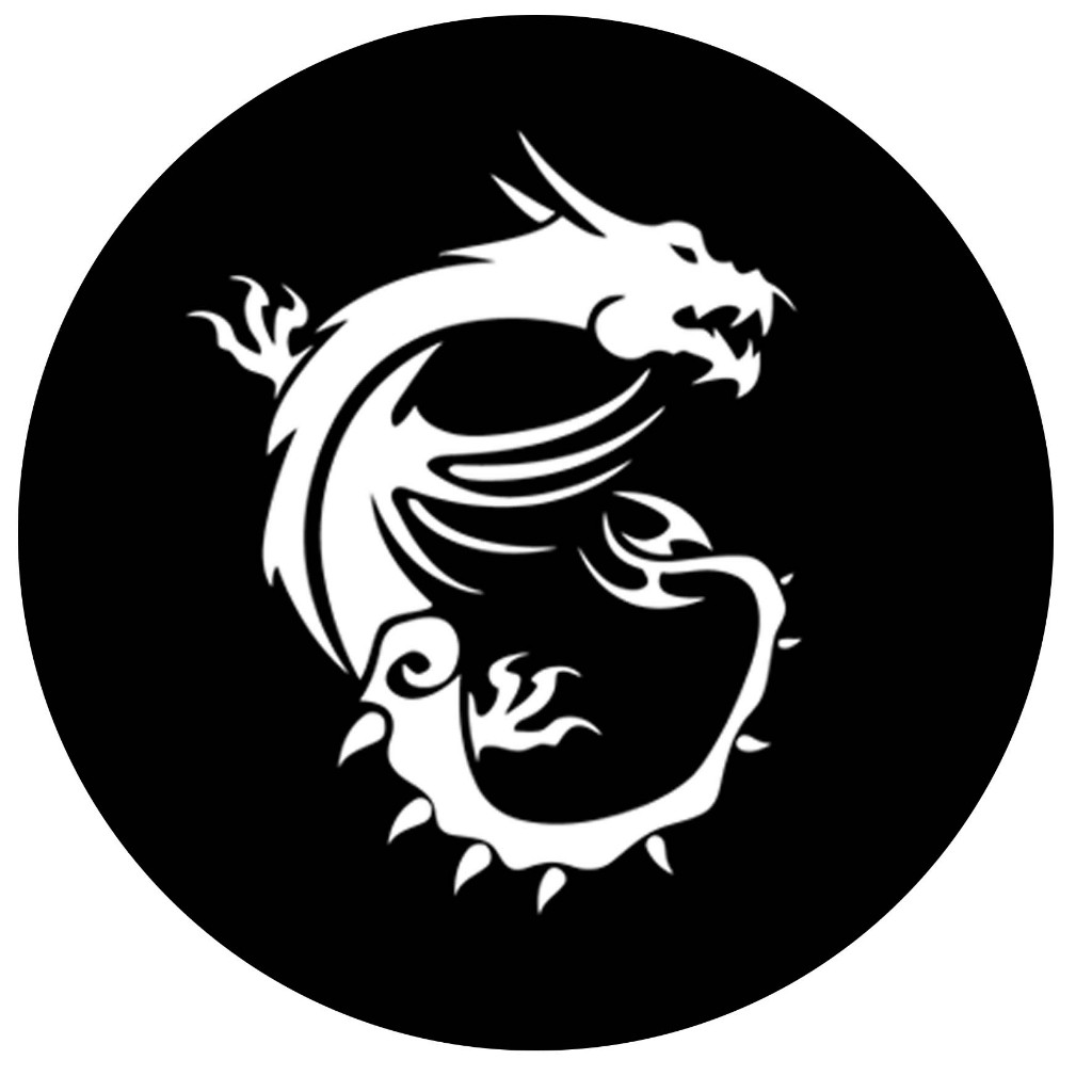 

Sticker vinyl logo MSI bulat diameter 35mm gloosy