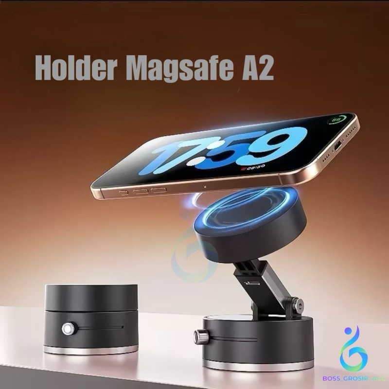 BIG PROMO BIG SALE Holder Mobil Dudukan HP Magnetic Anti Jatuh Pasang di Mobil/Meja Bisa Diputar &