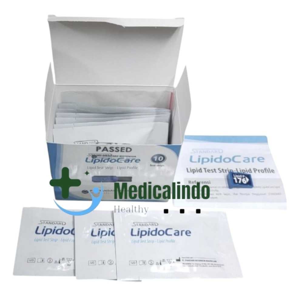 Refill Test Strip Lipidocare Gula, Cholestrol Total, HDL, LDL & Trigliserid Lipid Panel (GLU/CHO/TG/