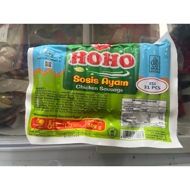 

Sosis Ayam Hoho 500gr isi 31