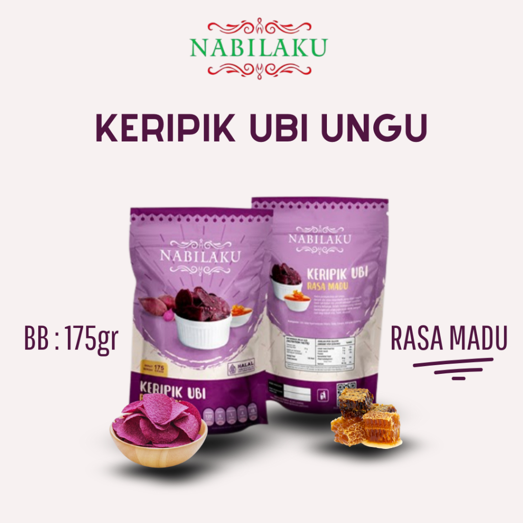 

NABILAKU Snack Keripik Ubi Ungu RASA MADU Kemasan 175 gr