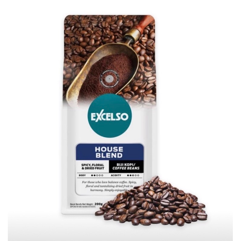 

KOPI BIJI EXCELSO HOUSE BLEND 200G