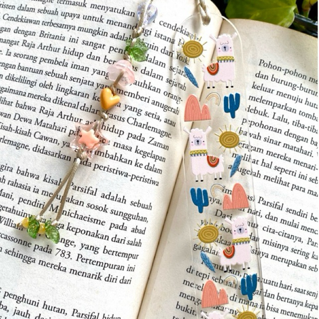 

Acrylic Bookmark “ALPACA” - Pembatas Buku Akrilik desain unik (uk. 3cmx15cm)