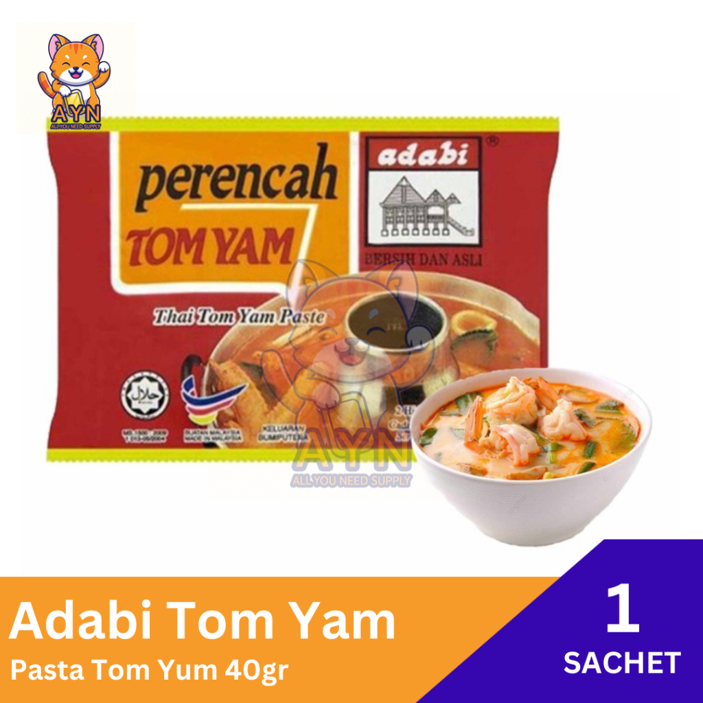 

Adabi Perencah Pasta Tom Yum 40 gr [ 1 Sachet ]