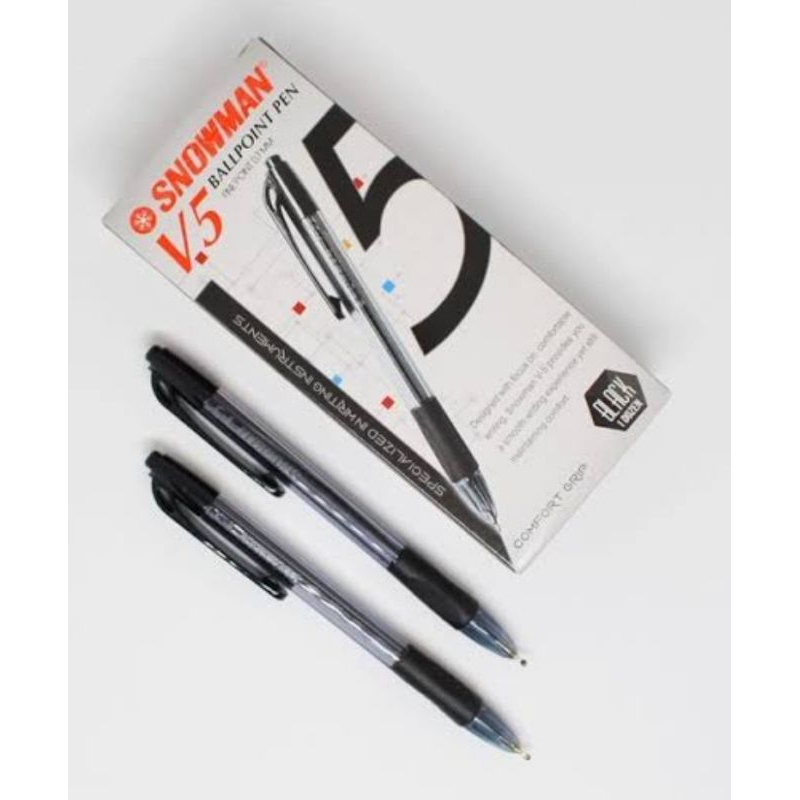

pena snowman V5 warna hitam cetekan