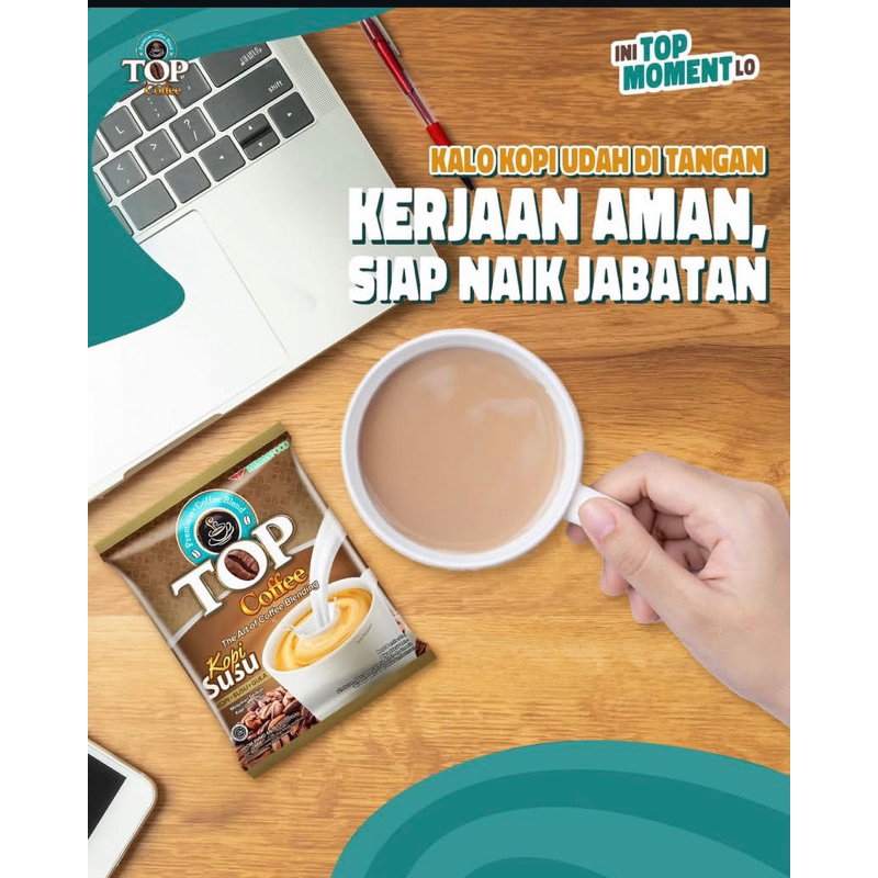 

Top Coffe Kopi Susu 1Renceng 12pcs / Top Kopi Susu / Kopi Instan