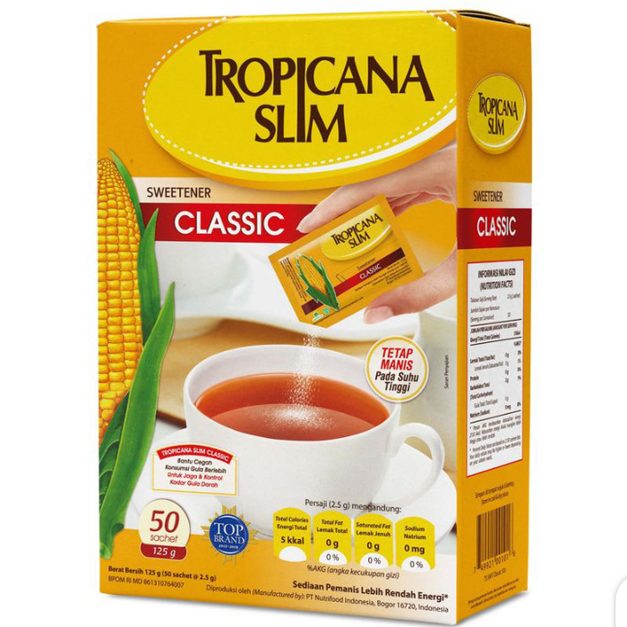 

TROPICANA SLIM SWEETENER PCK 50X2.5 g