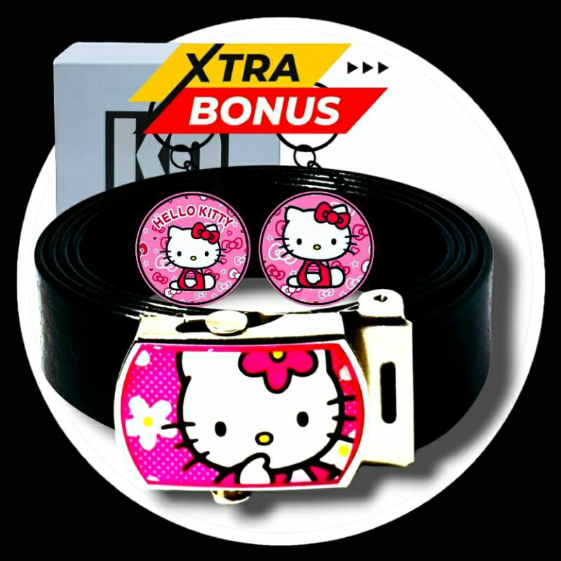 Ikat pinggang/Sabuk anak TK/SD bahan berkualitas Hello Kitty 01.Trendi dan kekinian untuk fashion.