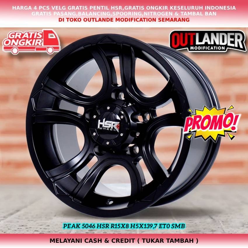 velg mobil r15/velg offroad, velg mobil Sidekick, Vitara, XL7 dll velg hsr peak r15