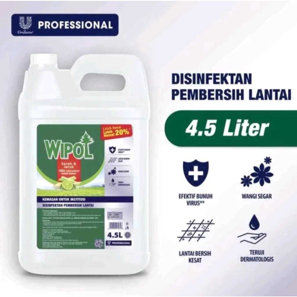 wipol 4.5 liter cemara Wipol Karbol 4.5 Liter Wipol Sereh 4.5 L