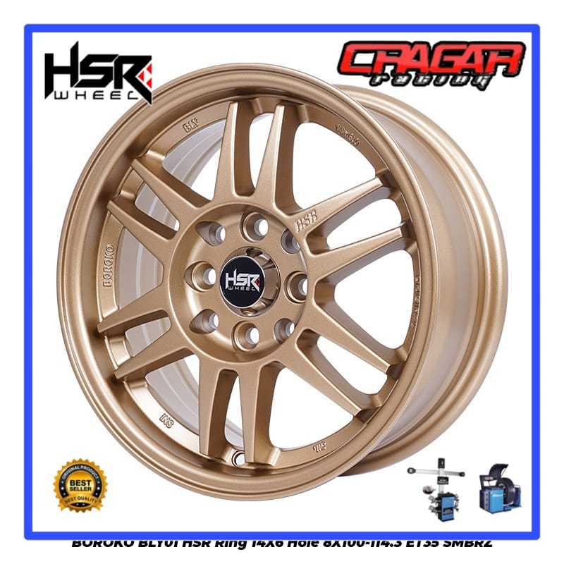 Velg Mobil Ring 14 Model Racing Hole 4 Buat KIjang Avanza Xenia Carry Ss Dll - Velg Boroko Bly01