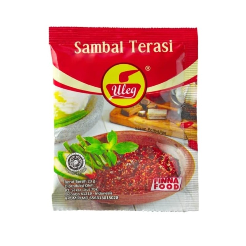 

Uleg sambal terasi isi 10 sachet