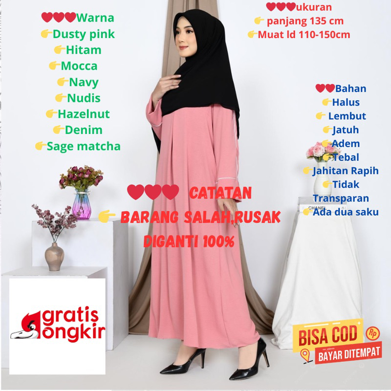 Gamis syar,i abaya Inayah