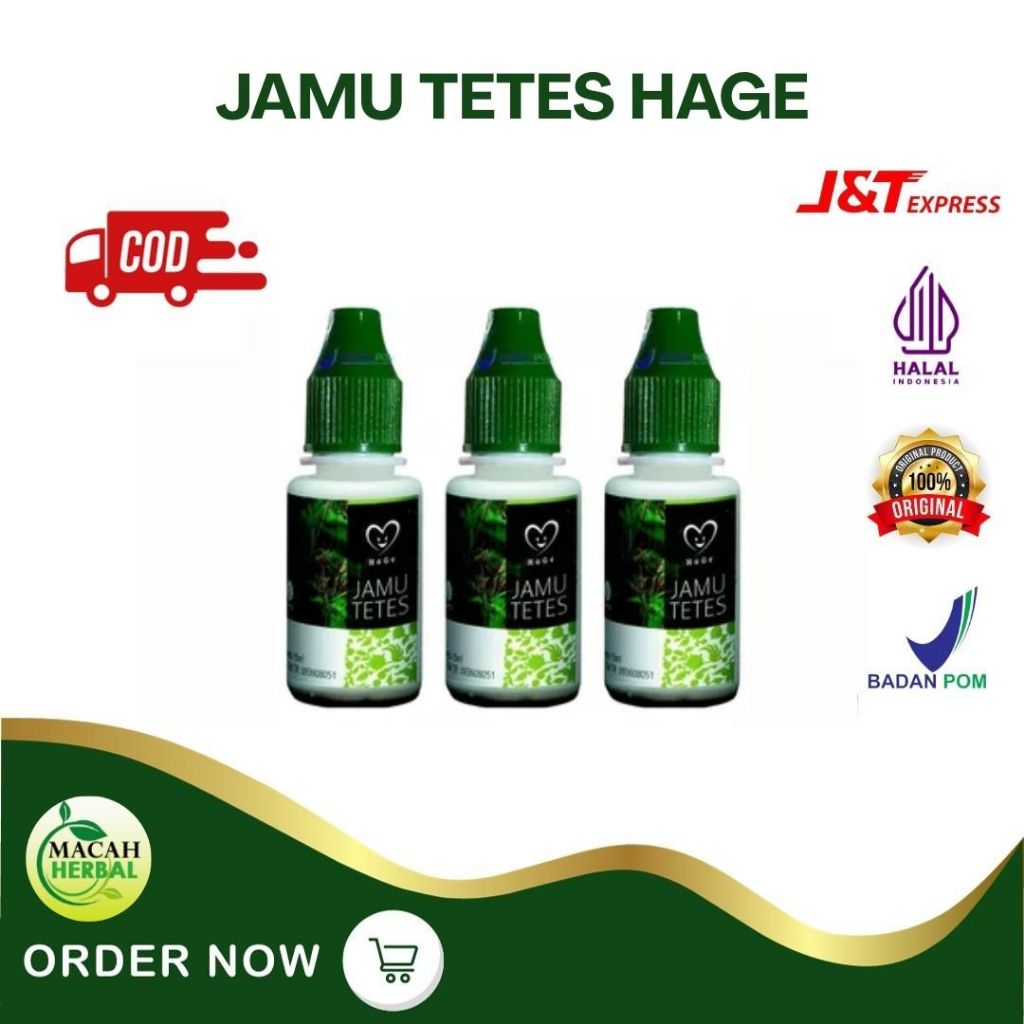 JAMU TETES HAGE ORIGINAL / JAMU MULTIFUNGSI / JAMU KESEHATAN TETEH HAGE 15ML / HATI GEMBIRA