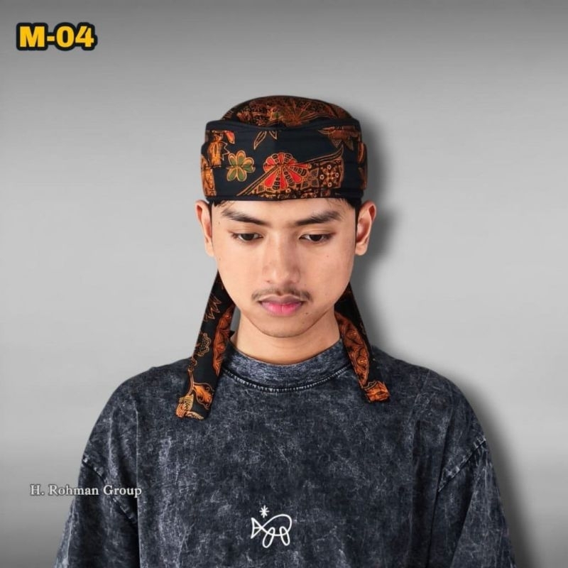 Peci Kopiah Songkok Iket Batik Ikat Kepala Sunda Model Imamah Permanen Blangkon Sunda Jawa Jogja Cir