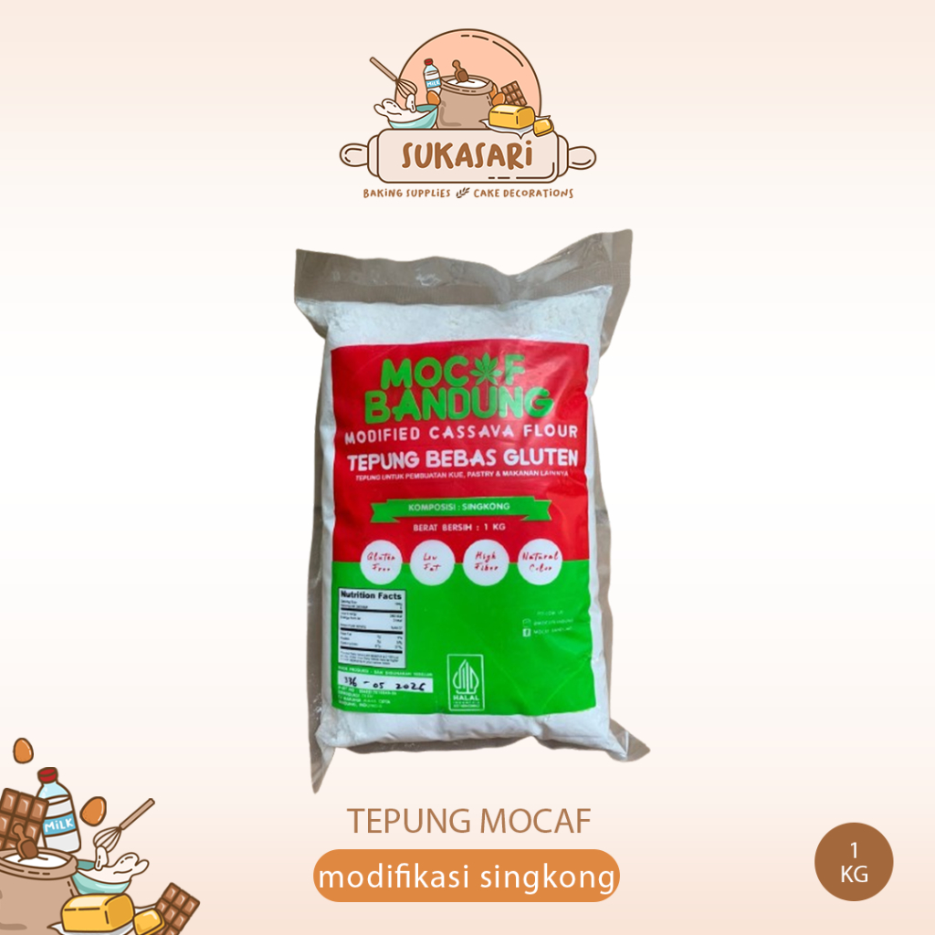 

Tepung Singkong Mocaf Bandung 1kg / mocaf mokaf modified cassava modifikasi singkong
