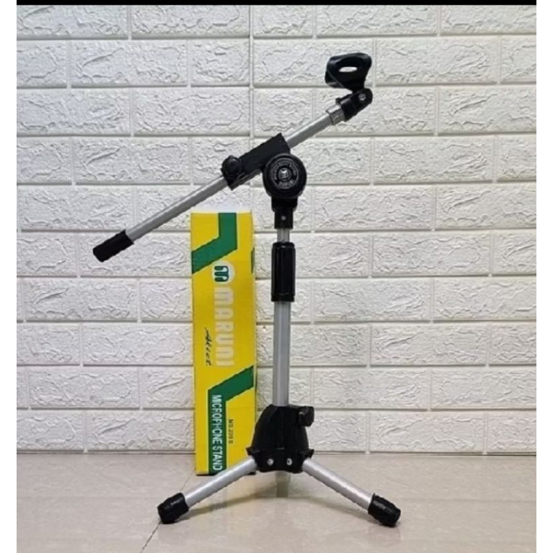 Stand Mic Maruni Pendek/Stang mic Maruni Pendek+Holder mic