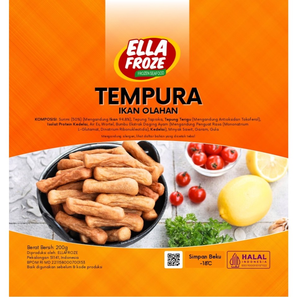

ELLAFROZE TEMPURA IKAN OLAHAN 200GR