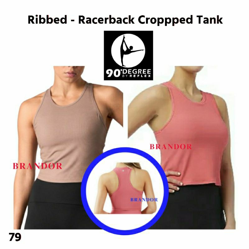 Brandor - RIBBED - RACERBACK CROP TANK By DEGREE ( dgtt79 )