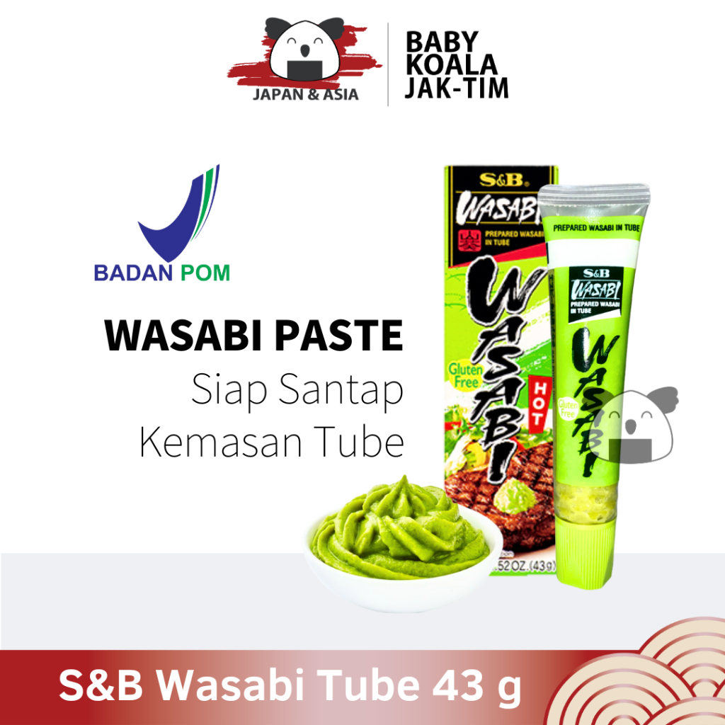 

S&B Wasabi Paste Tube Pasta Wasabi 43 g │ Horseradish Import for Sashimi Sushi - Jaktim