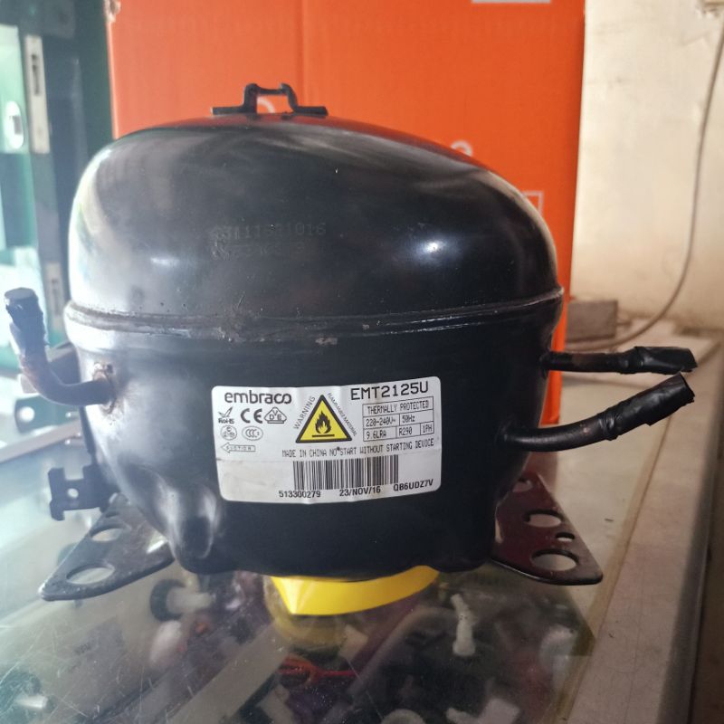 Kompresor Showcase, Freezer, Kulkas, Chiller Embraco 1/3 pk (EMT2125U) - Second Cabutan Original