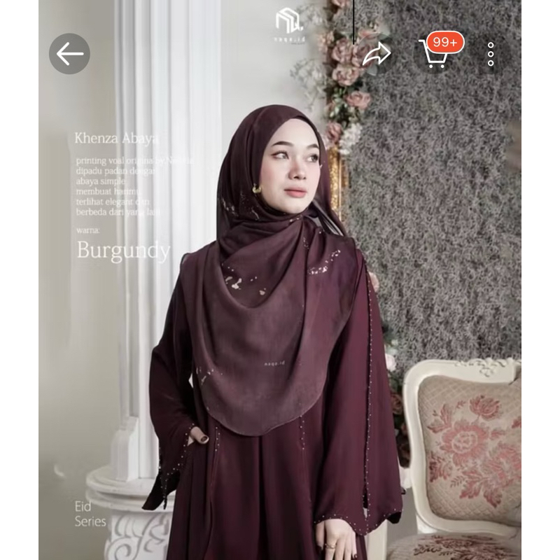 Khenza abaya burgundy. by naqa.id