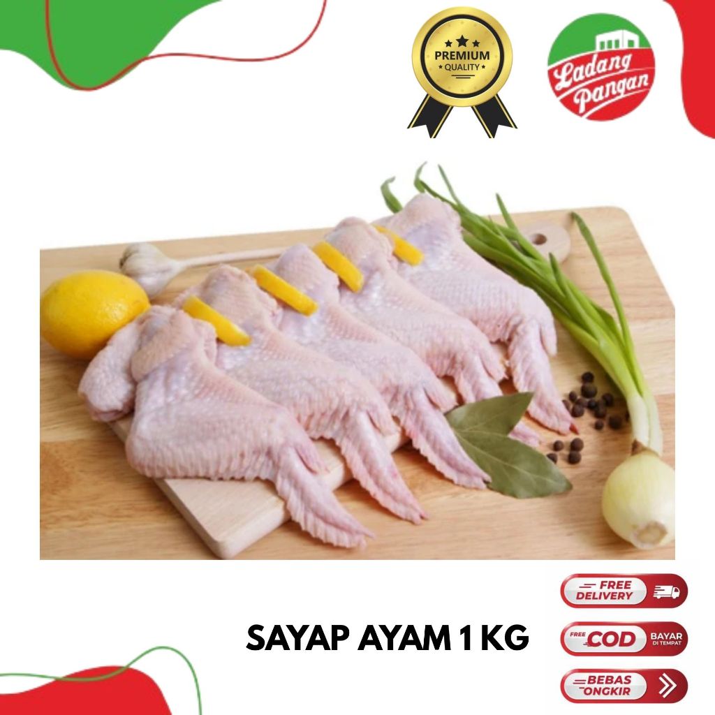 

Sayap Ayam Frozen Siap Masak Chicken Wings 500 gram 1kg | Fresh & Halal - Ladang Pangan