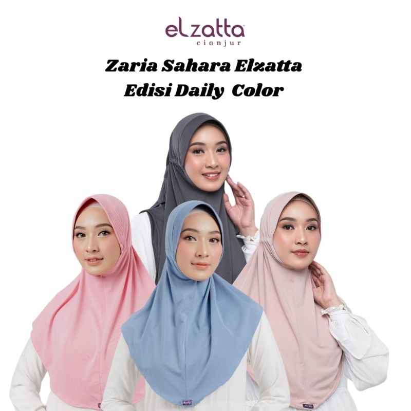 ELZATTA BERGO ELZATTA ZARIA SAHARA BERGO SEKOLAH BERGO DAUKY BAHAN SPANDEX JERSEY PREMIUM ADEM ELAST