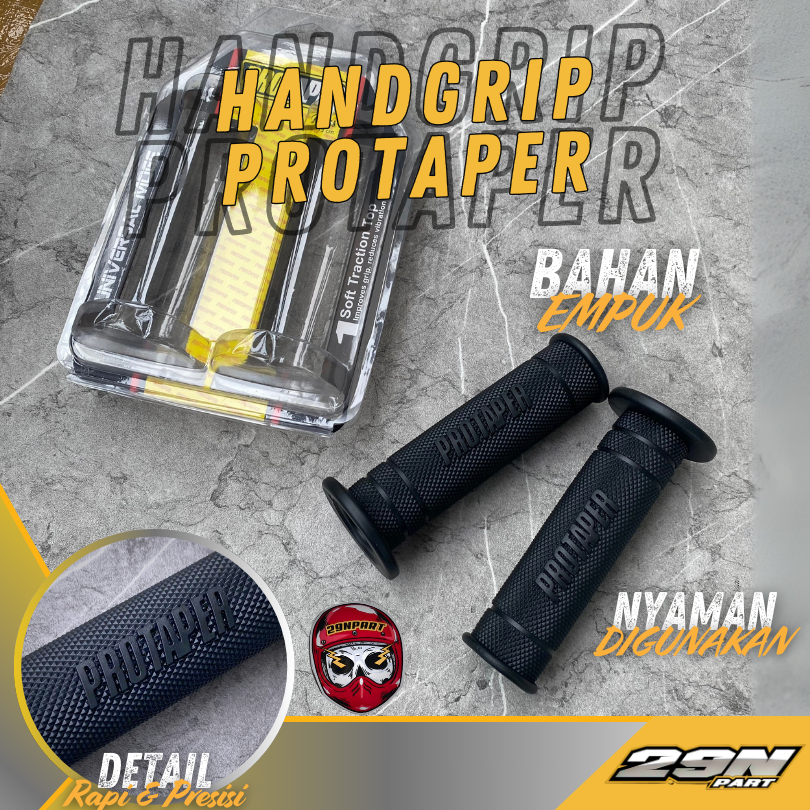 Handgrip Handfat PROTAPER Original Full Black Model KITACO Universal Motor