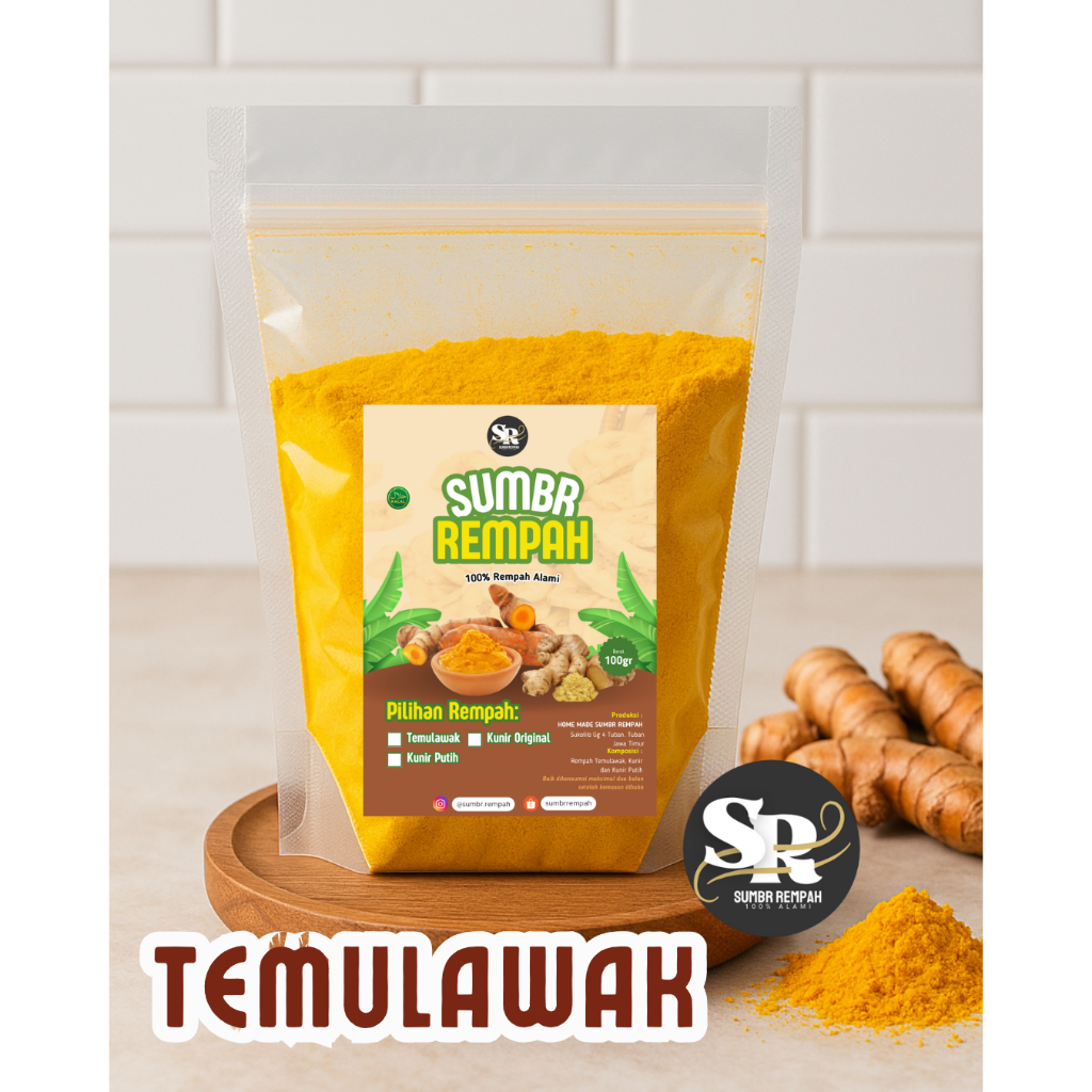 

Bubuk Temulawak Murni 100gr || Temulawak || 100% BERKUALITAS PREMIUM || Murni & Berkualitas Tinggi