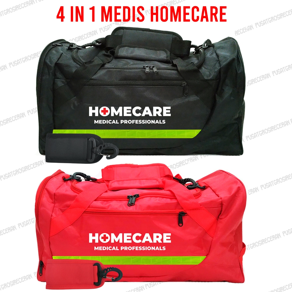 4IN1 Home Care Jumbo Medical Bag Travel Tas Medis P3K Ransel Jinjing Handbag Tas Kesehatan P3K Siaga