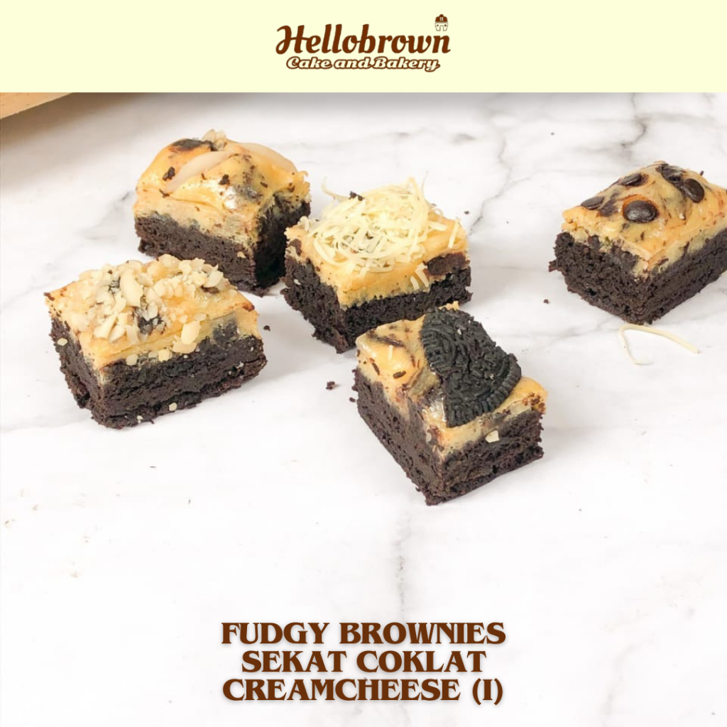 

Hellobrown Fudgy Brownies Sekat Coklat Creamcheese (I) | Kue
