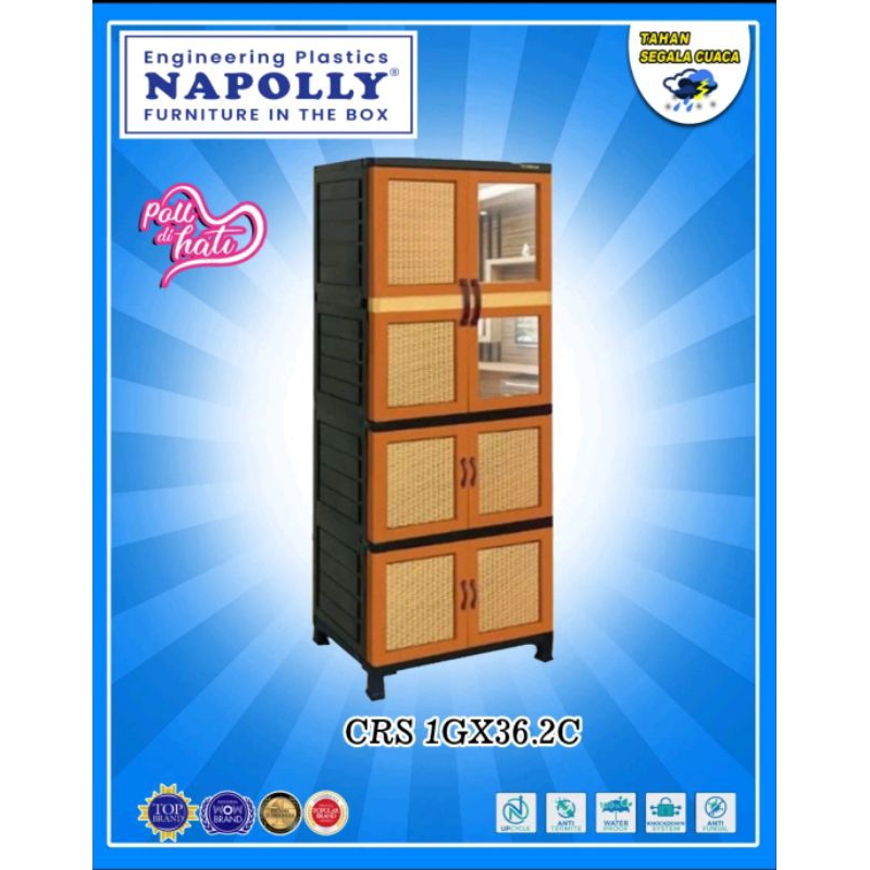Napolly Cabinet Rotan Sintetis CRS 1GX36.2C