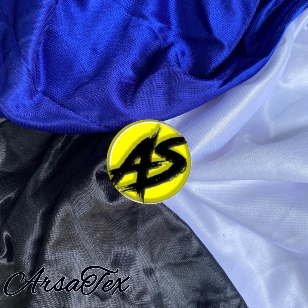 Kain dekor kain abutay variasi warna Putih hitam biru