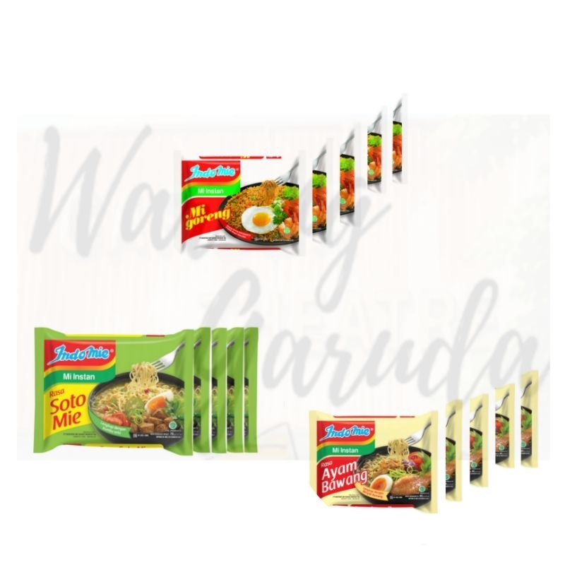 ●WarungGaruda●INDOMIE INSTAN GORENG/SOTO/AYAM BAWANG ISI 5 PCS