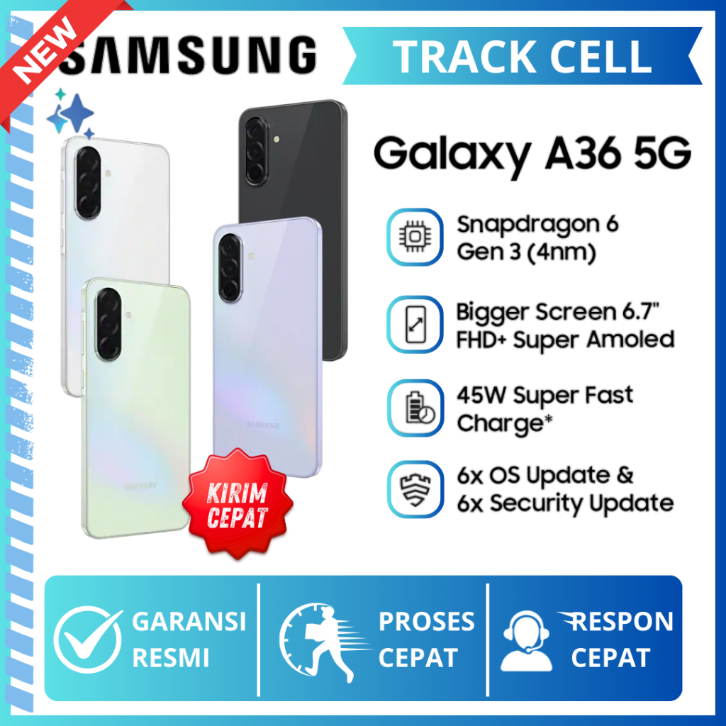 Samsung Galaxy A36 5G RAM 8/256GB HP Samsung Terbaru 2025 ORIGINAL Garansi Resmi SEIN