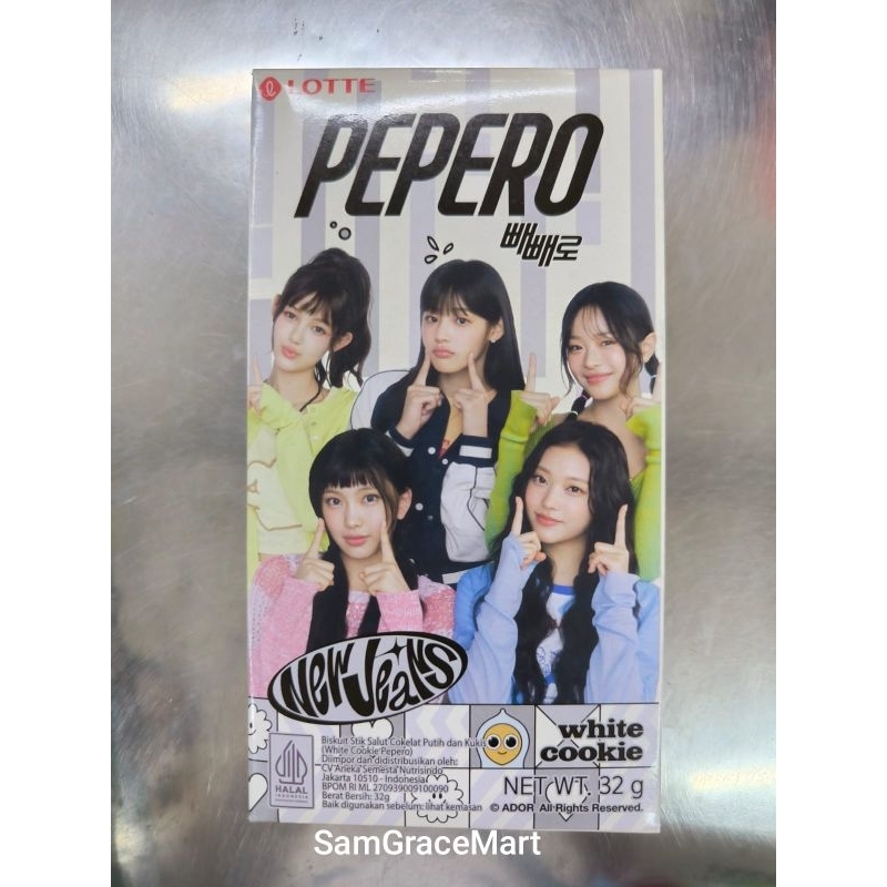 

( READY STOCK) Lotte PEPERO Stick New Jeans White Cookie 32gr