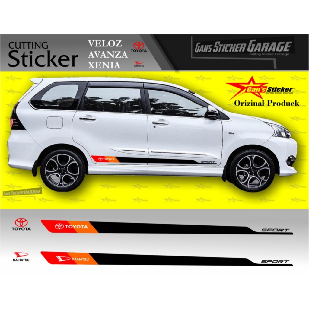 Sticker Variasi Mobil Toyota Avanza Veloz Aksesoris Mobil Avanza Veloz