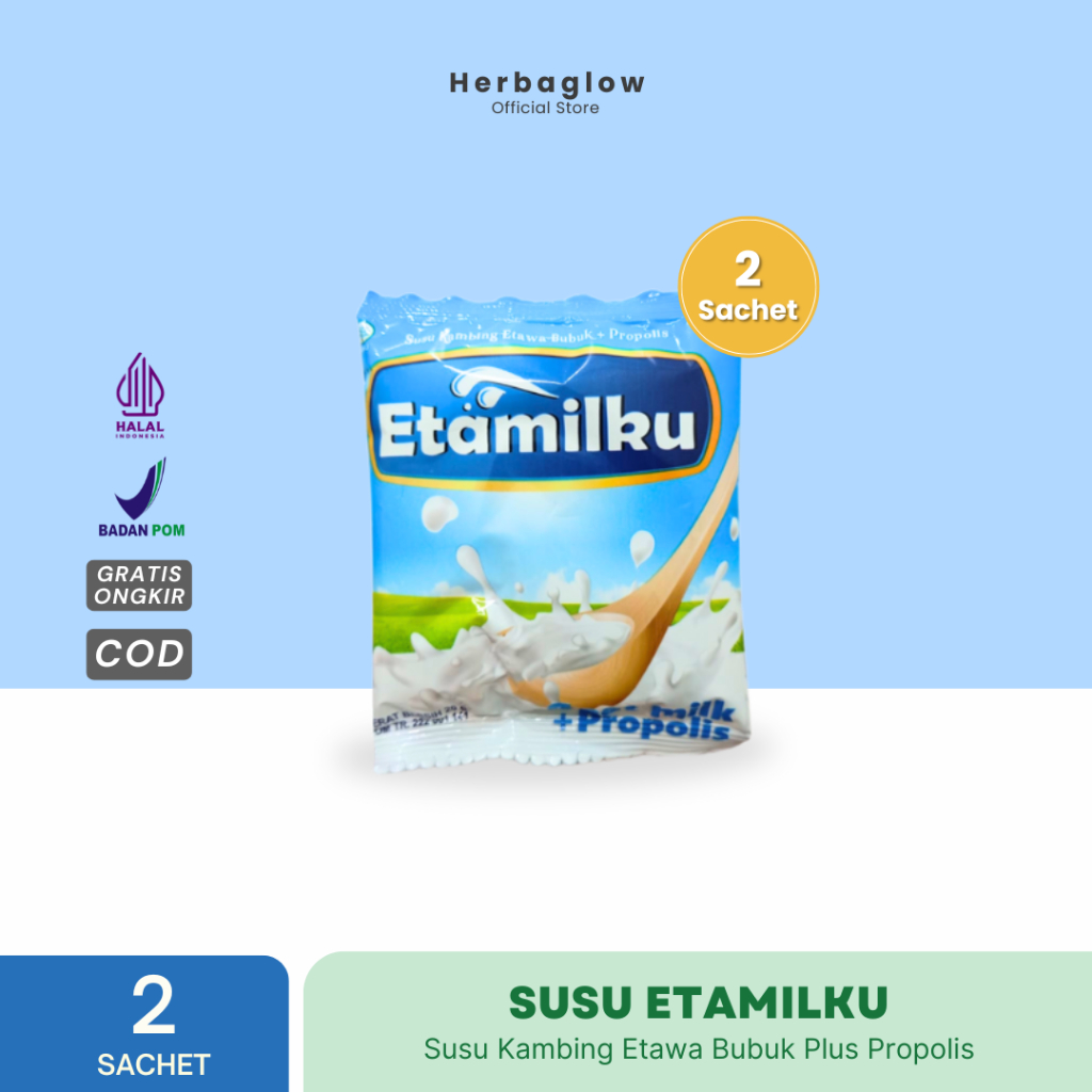 

Etamilku Susu Kambing Etawa Bubuk Goat Milk Plus Propolis Original BPOM - 2 SACHET