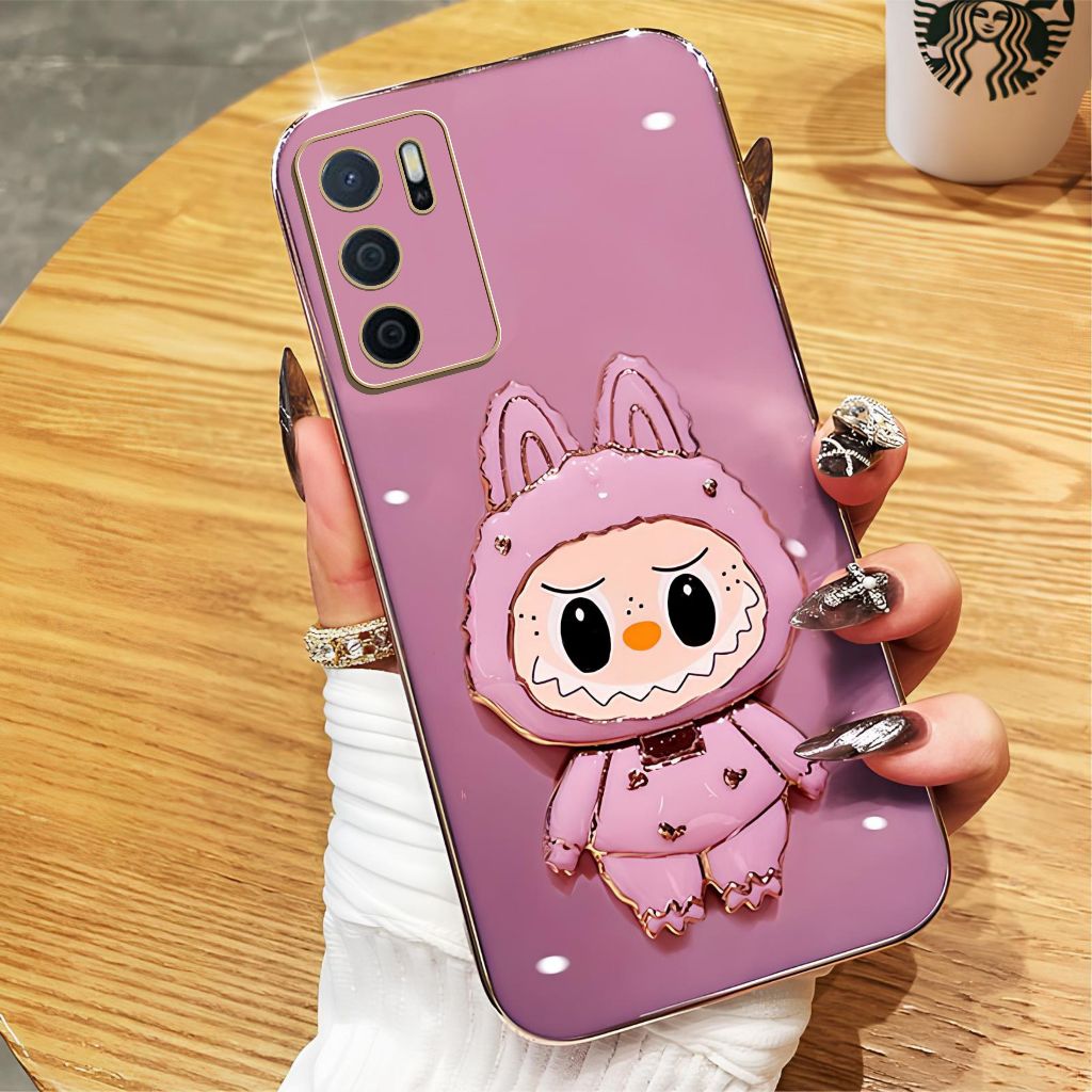 Case For Oppo A16 A54s Soft Case Plating Luxury Labubu Kaca Miror Premium