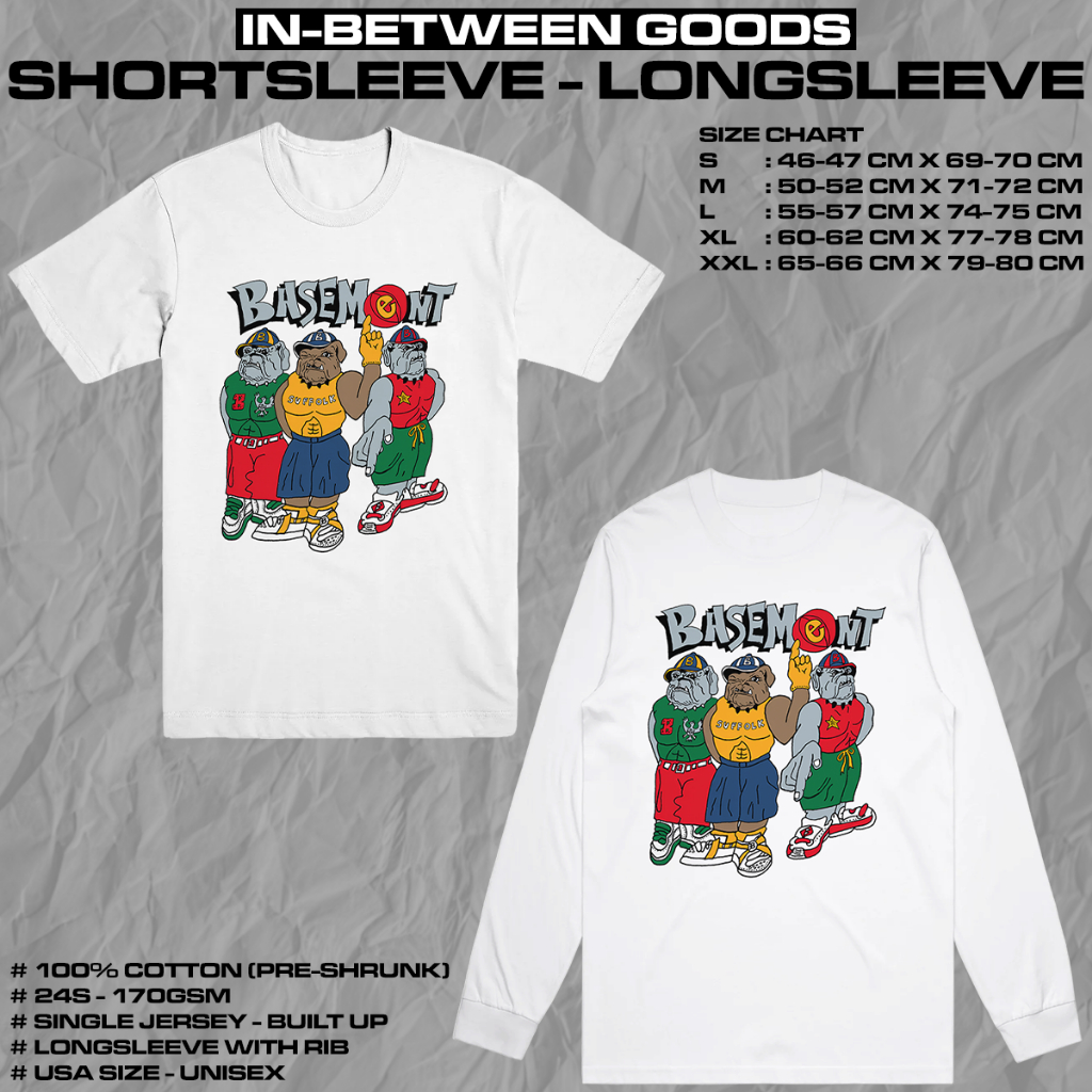 BASEMENT - BASKETBALL DOGS | T-SHIRT | LONGSLEEVE | BAND MERCH