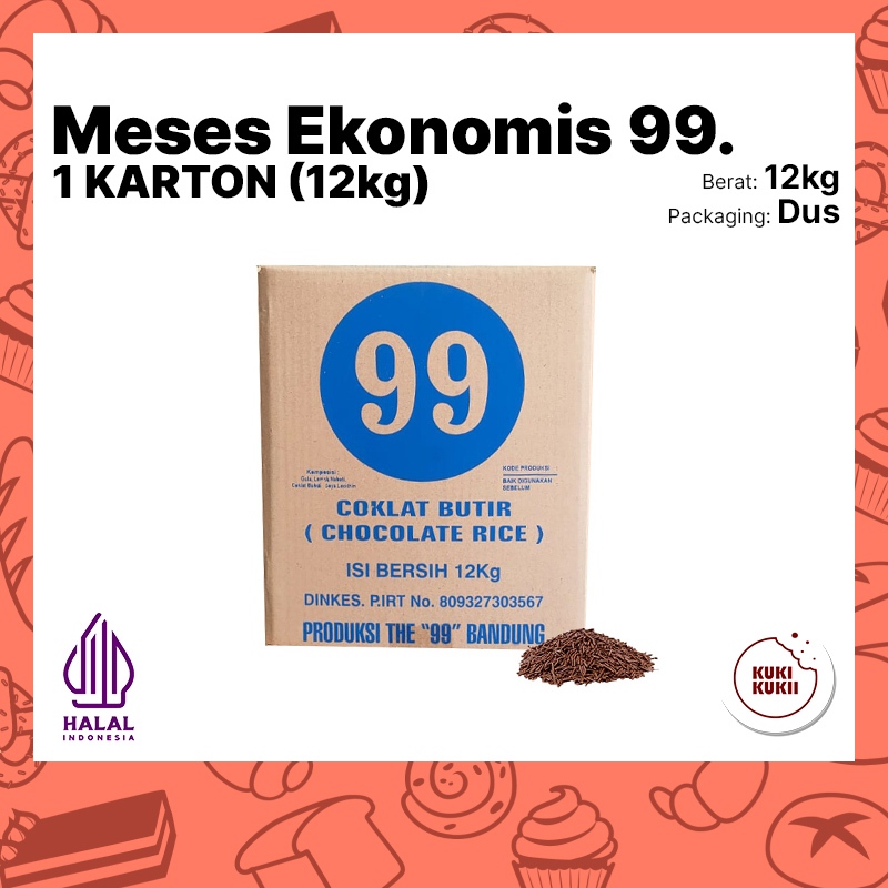 

Meses Cokelat EKONOMIS 99 (1 karton) | 99 Meses Coklat Murah 12kg