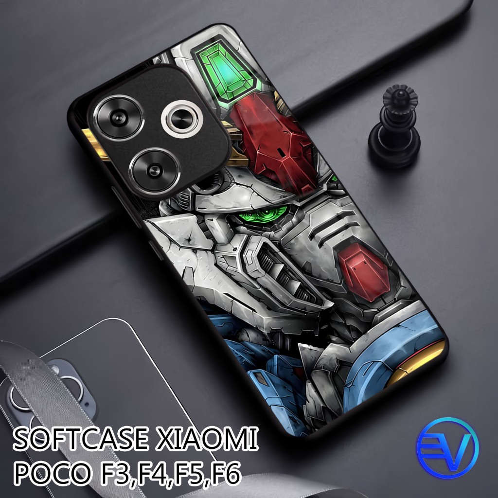 [ GT10 GUNDAM ] Softcase Xiaomi POCO F3,F4,F5,F6 Case Kilau Mirror Sublime Silikon Xiaomi