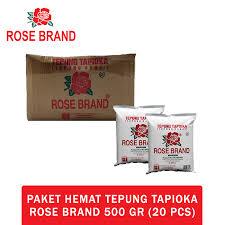 Tepung Tapioka Rose Brand 500 Gr/1 Ball/1 Dus Isi 20 pcs