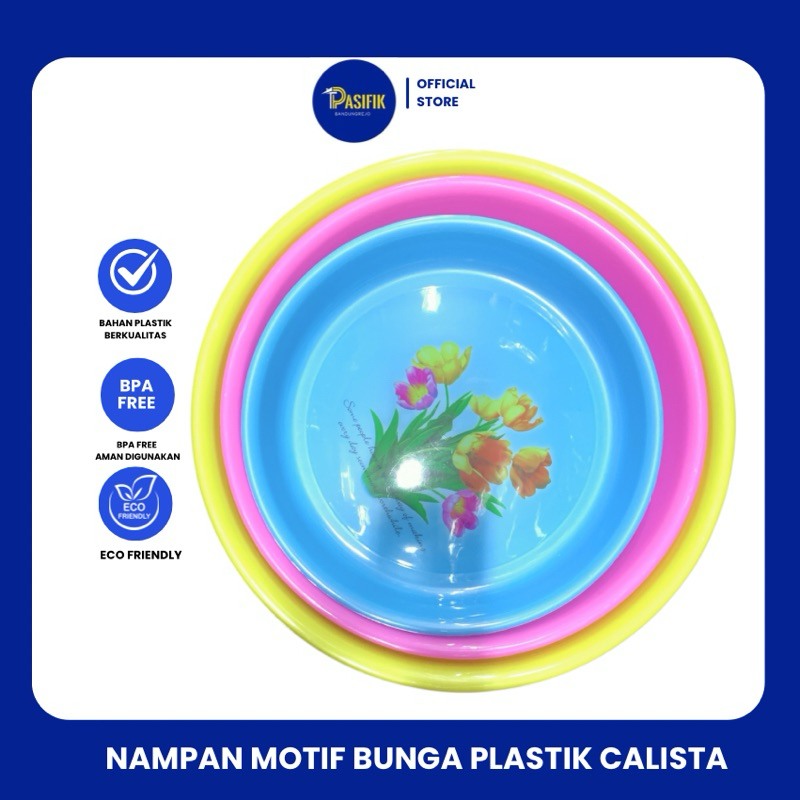 NAMPAN LOYANG MOTIF BUNGA / NAMPAN PLASTIK CALISTA