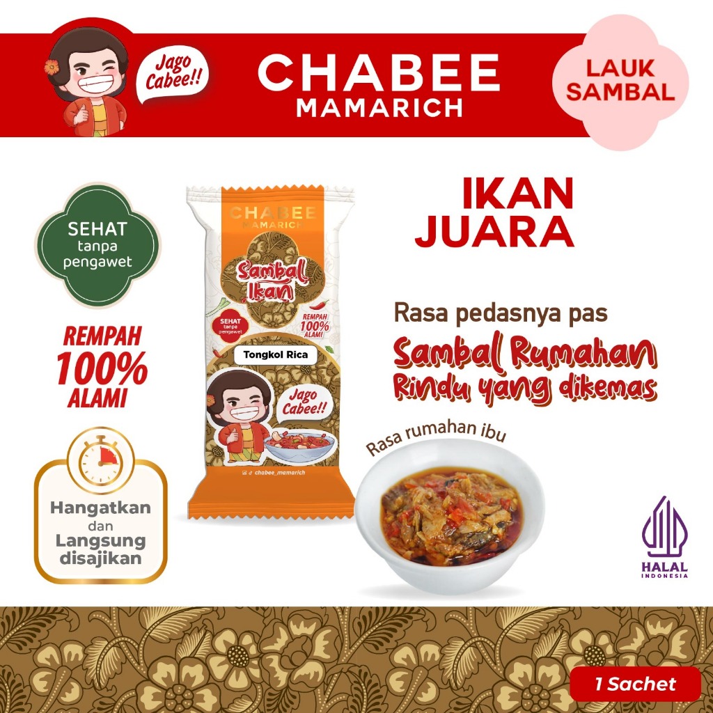 

Chabee Sambal Ikan Juara / Sambal Rumahan Kemasan Praktis Anak Kos & Travelling – Sehat Tanpa Pengawet | Lauk Sambel Cabe Pedas