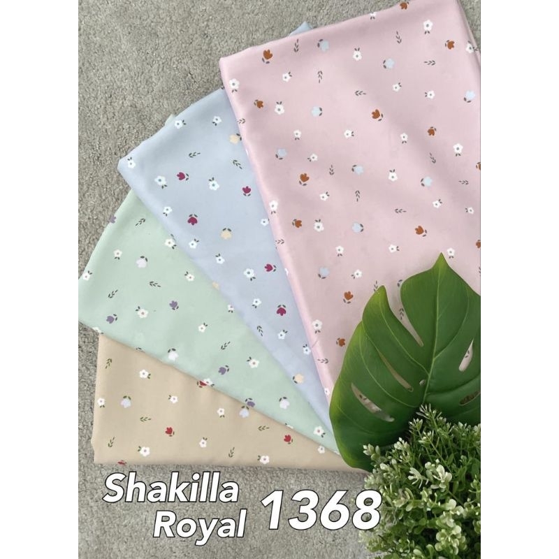 Kain Royal Shakilla Royal Motif Bunga 1368 Per 0,5m Rayon Grade A Kain Rayon Meteran gaun, gamis, dr